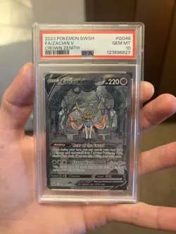 Pokemon Crown Zenith GG48/GG70 Zacian V Full Art PSA 10 Gem Mint - Image 1
