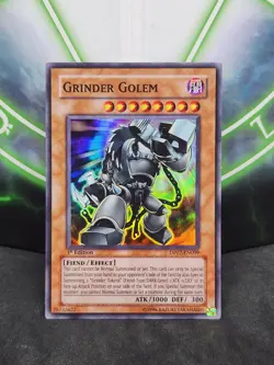 Yugioh Grinder Golem DP07-EN009 Super Rare 1st Edition LP - Image 1