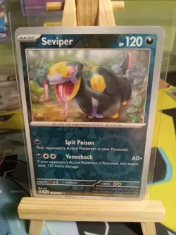 Pokemon TCG Seviper Reverse Holo Card 128/198 Scarlet & Violet Base Set - Image 1