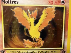 Pokemon TCG Moltres 12/62 Holo Fossil Set Pokemon Card LP - Image 4