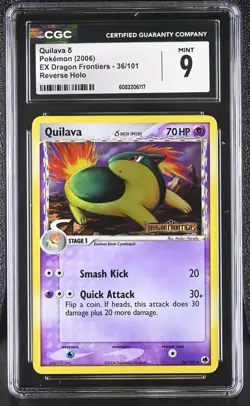 CGC 9 Quilava 2006 EX Dragon Frontiers 36/101 Reverse Holo STAMPED Pokemon Card - Image 1