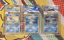 Sequential Ace 10 Totodile Croconaw Feraligatr Neo Japanese Graded Pokemon Cards - Image 1