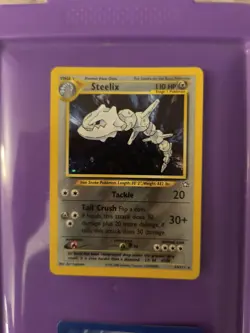 Steelix Neo Genesis Holo Rare Pokemon Card 15/111 MP-LP Condition - Image 1