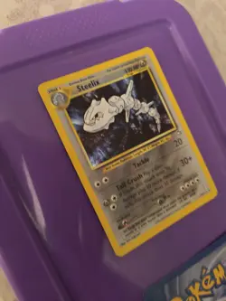 Steelix Neo Genesis Holo Rare Pokemon Card 15/111 MP-LP Condition - Image 2