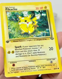 Pokemon Pikachu 1st Edition Jungle 60/64 1999 Wizards Card Non Holo (P-6) - Image 3