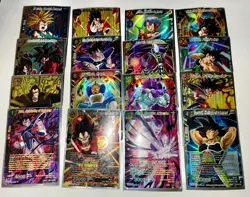 Dragon Ball Super Card Game Card Lot Of 16 SPR, SR, R, C Gold Etching Alts - Image 1