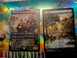 Emet-Selch of the Third Seat Borderless Chocobo Track Foil & Swamp MTG NM - Image 1