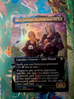Emet-Selch of the Third Seat Borderless Chocobo Track Foil & Swamp MTG NM - Image 2