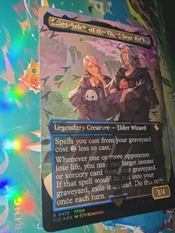 Emet-Selch of the Third Seat Borderless Chocobo Track Foil & Swamp MTG NM - Image 3