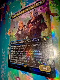 Emet-Selch of the Third Seat Borderless Chocobo Track Foil & Swamp MTG NM - Image 4