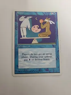 Magic The Gathering Single stasis 4th Edition Blue LP - Image 1