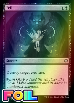 x1 Fell BLB Bloomburrow MTG 95 FOIL UNCOMMON M/NM 1x - Image 1