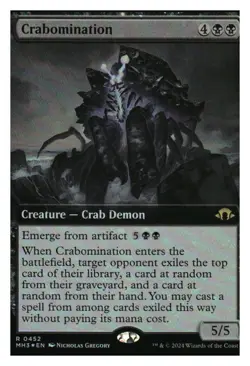 Crabomination (borderless foil) Modern Horizons 3 MTG - NM+ MYTHIC RELICS - Image 1