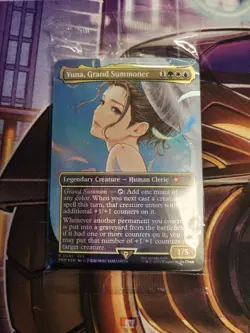 MTG Yuna, Grand Summoner NM EN Borderless Foil PROMO 0001 FINAL FANTASY EDH - Image 1