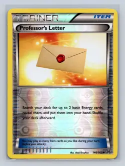 XY Base Set #123/146 Professor's Letter Reverse Holo - Image 1