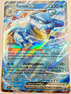 Pokemon Karte TCG Turtok EX 030/142 Stellarkrone Full Holo Rare Deutsch NM - Image 1
