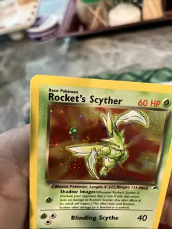 2000 Rocket’s Scyther Holo MP+ Gym Heroes 13/132 Pokemon TCG WOTC Pokemon - Image 3