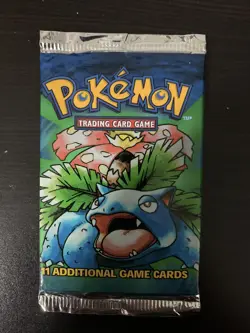 ??SEALED 1999 Pokemon Base Set Booster Pack Venusaur art 20.96g Potential Heavy 742818061582 - Image 2