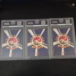 3 Pokemon Slabs Articuno, Zapdos, & Moltres-PSA 8 NM-MT-Japanese Fossil 1997 - Image 2