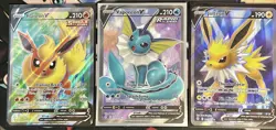Flareon, Vaporeon And Jolteon V Full Arts Pokemon TCG Evolving Skies - Image 1