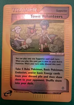 Pokemon TCG: Town Volunteers Aquapolis #136/147 Revers NM/LP Condition - Image 1