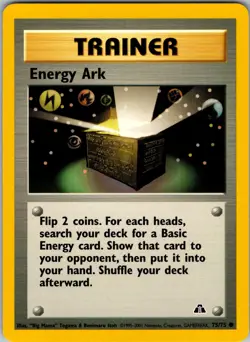 Energy Ark 75/75 Neo Discovery Pokemon TCG NM - Image 1
