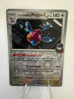 Team Rocket's Porygon Z 155/182 Reverse Holo Pokemon Destined Rivals - Image 1