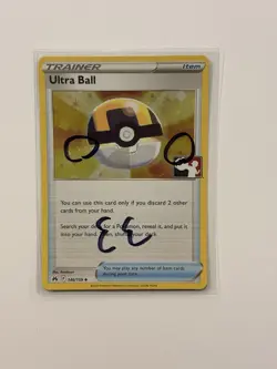 2x SWIRL Ultra Ball 146/159 Holo Pokemon Prize Pack NM Crown Zenith variant EE - Image 1