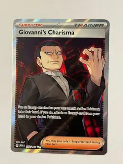 Giovanni's Charisma 197/165 Full Art Trainer - Scarlet & Violet 151 Holo NM - Image 1