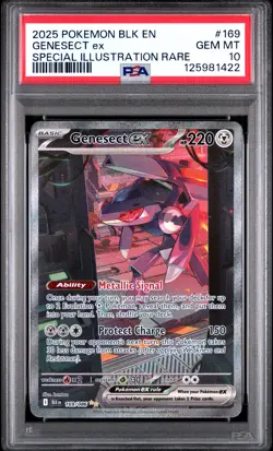 2025 POKEMON BLK EN-BLACK BOLT SPECIAL ILLUSTRATION RARE #169 GENESECT EX PSA 10 - Image 1