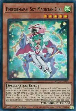 Performapal Sky Magician Girl - SUDA-EN099 - Super Rare - 1st Edition NM Yugioh - Image 1