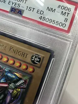 YU-GI-OH! Gaia The Fierce Knight Relief Card PSA 8 LOB-006 2002 1st Ed. Yugioh - Image 3