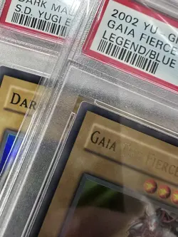 YU-GI-OH! Gaia The Fierce Knight Relief Card PSA 8 LOB-006 2002 1st Ed. Yugioh - Image 4