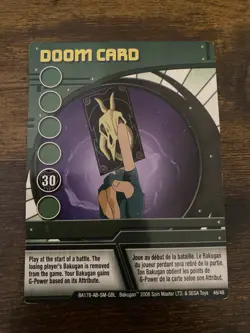Bakugan Battle Brawler Doom Card Ability Card BA178-AB-SM-GBL 46/48 RARE - Image 1