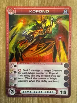 Chaotic Card Kopond 12/100 Silent Sands Super Rare Foil TCG Crimp Error Misprint - Image 1