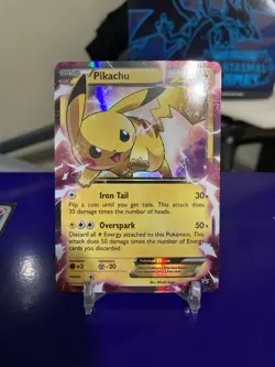 Pokemon Pikachu TCG EX XY84 Black Star Promo 2015 Holo Card LP - Image 1