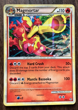 HOLO Magmortar 2/95 - 2010 Pokemon Unleashed Rare Card - CLEAN NM - Image 1