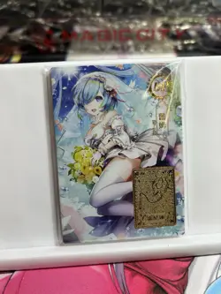 Rem Re-Zero 016/166 Gold Bar Card with Certificate Qianse - Image 1