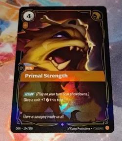 Riftbound Primal Strength Foil Card OGN 154/298 League of legends English - Image 1