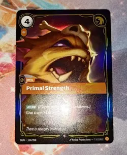 Riftbound Primal Strength Foil Card OGN 154/298 League of legends English - Image 2