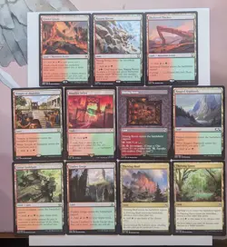 MTG Lands - Gruul (Red/Green). 10 Card lot - Image 1