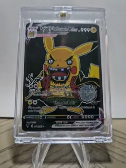 Pokemon TCG Pikachu X Marshall D Teach One Piece Comicon FAN ART Card - Image 1