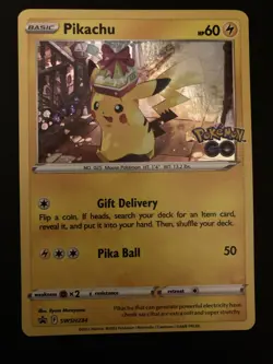 Pokemon Card TCG Pikachu SWSH234 Promo Pokemon GO Cosmos Holo Rare Mint NM/M - Image 1