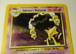 Pokemon TCG Gym Challenge Sabrina's Alakazam 16/132 Holo Card 2000 Played Vtg - Image 4