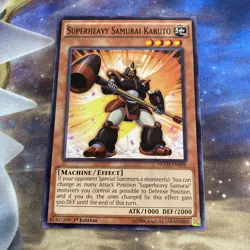 Superheavy Samurai Kabuto NECH-EN008 Yu-Gi-Oh! Card Light Play 1st Edition - Image 1