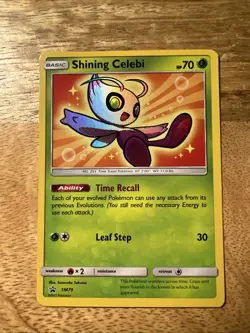 Pokemon Shining Celebi SM79 Holo Card 2017 - Image 1