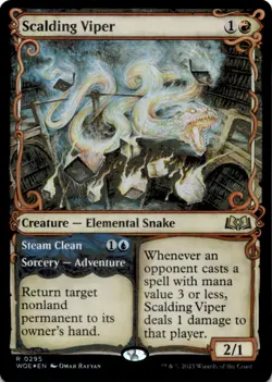 MTG Scalding Viper (Showcase) Foil NM Wilds of Eldraine Magic 295 - Image 1