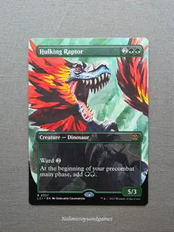 MTG Hulking Raptor Borderless #327 Rare The Lost Caverns of Ixalan - Image 1