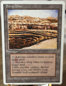 Magic The Gathering Strip Mine - 4th Edition 1995 - NM/LP - MTG Vintage Rare - Image 1