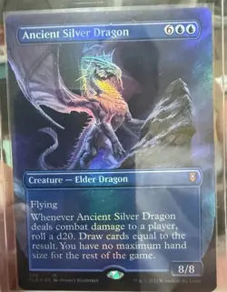 Ancient Silver Dragon (Borderless) Commander Legends: Baldur's Gate Foil - Image 1